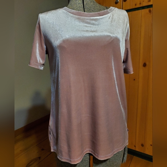 Baby pink old navy velvet top - Picture 2 of 5
